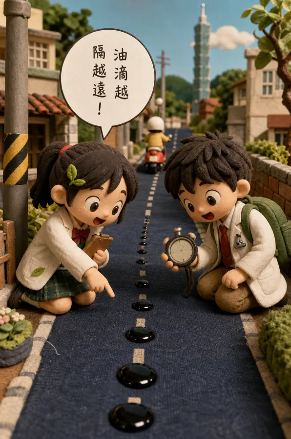AIMii 產出的實際漫畫:國三理化,油滴越隔越遠